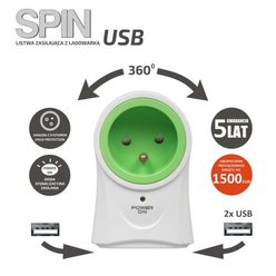 POWER STRIP EVER SPIN USB